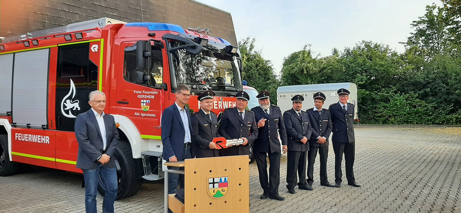 Frank Menikheim mit der Ortsfeuerwehr